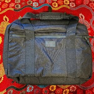 Filson Ripstop Cordura Nylon Black Pullman Messenger Carry On Weekender Bag NEW